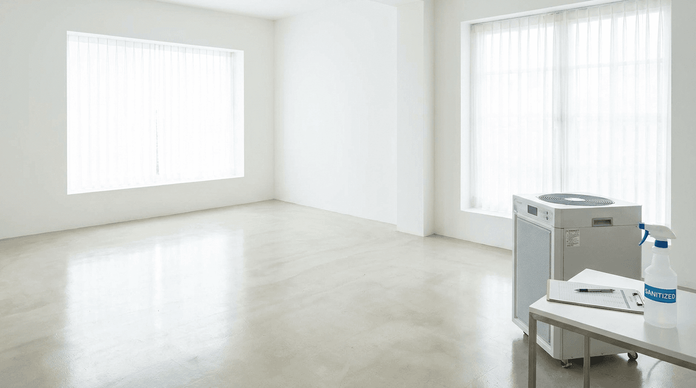 Chambre après décontamination après décès