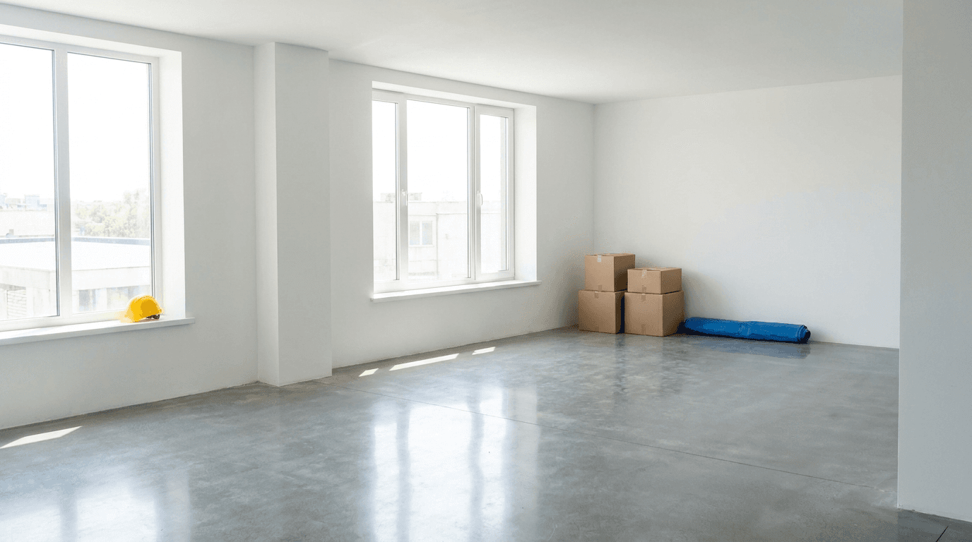Chantier propre après nettoyage